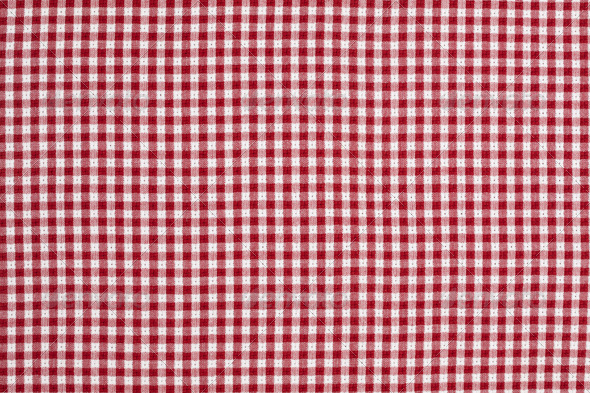 Red and deals white checkered tablecloth